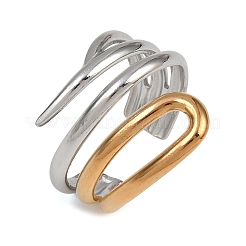 304 Stainless Steel Cuff Rings for Women&nbsp;RJEW-L133-03GP-01