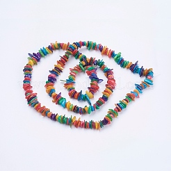 Natural Shell Chips Beads Strands&nbsp;SSHEL-J050-01