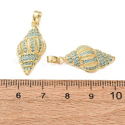 Brass Micro Pave Cubic Zirconia Pendants&nbsp;CU-CBADD64-02G