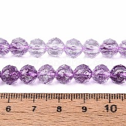 Crackle Transparent Glass Beads Strands&nbsp;GLAA-N063-8mm-04