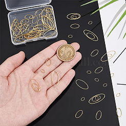 80Pcs 4 Styles Brass Linking Rings&nbsp;KK-UN0002-92