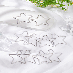 5 Pairs 201 Stainless Steel Star Hoop Earrings&nbsp;EJEW-LP0001-13