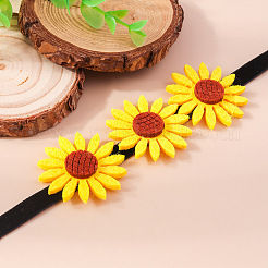 Felt 3 Sunflower Chokler Necklaces for Women&nbsp;FS-WG49D9B-01