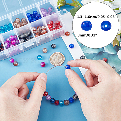 Transparent Crackle Glass Beads&nbsp;CCG-PH0003-13