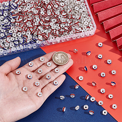 900Pcs 3 Colors Brass Grade A Rhinestone Spacer Beads&nbsp;RB-PH0001-75