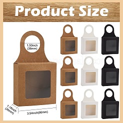 30Pcs 3 Colors Square Kraft Paper Wine Gift Hanging Boxes&nbsp;CON-CJ0001-31