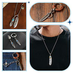 26Pcs 6 Styles Tibetan Styles Alloy Big Pendants&nbsp;BJEW-PH0029-17