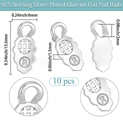 10Pcs Alloy Pinch Bails&nbsp;FIND-BBC0005-20