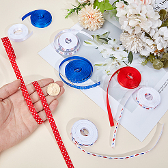 8Rolls 8 Styles Independence Day Polyester Ribbon&nbsp;OCOR-MA0001-99