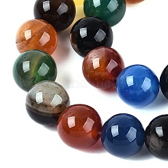 Natural Agate(Dyed & Heated) Beads Strands&nbsp;G-Q604-12MM-01