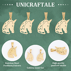 12Pcs 304 Stainless Steel Pendants&nbsp;STAS-UN0055-60