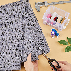 Plum Blossom Pattern Non-woven Polyester Anti-Skid Fabrics&nbsp;DIY-WH0304-945C