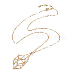 Brass Macrame Pouch Empty Stone Holder for Pendant Necklaces Making&nbsp;NJEW-JN04444-02