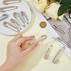 16Pcs 4 Styles Alloy Safety Pin Brooch&nbsp;AJEW-HS0001-23