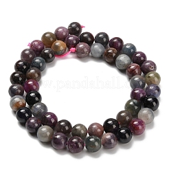 Natural Red Corundum/Ruby and Sapphire Beads Strands&nbsp;G-C259-B07-8mm