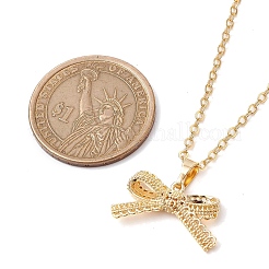 Bowknot Brass Pendant Necklaces&nbsp;NJEW-TA00138