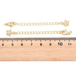 Brass Curb Chain Extender&nbsp;KK-P354-17G