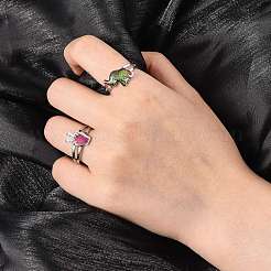 Adjustable Iron Changing Mood Rings&nbsp;RJEW-Q151-02-B