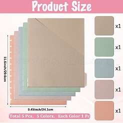 5Pcs PP Discbound Notebook Index Divider Sheets&nbsp;AJEW-WH20006-191B