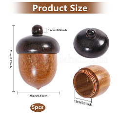 Wooden Acorn Box Jewelry Pendants&nbsp;WOOD-WH0029-87B
