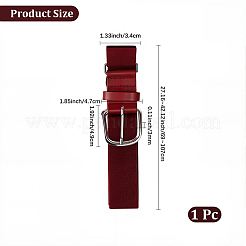 1Pc Imitation Leather & Polyester Elastic Softball Belts&nbsp;AJEW-CL0001-37B