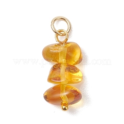 3Pcs 3 Styles Natural Amber Nuggets Pendants&nbsp;PALLOY-JF04851