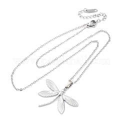 Dragonfly 304 Stainless Steel Pendant Necklaces&nbsp;NJEW-H059-05P