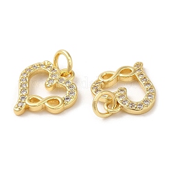 Eco-Friendly Brass Micro Pave Cubic Zirconia Pendants&nbsp;KK-M246-40G