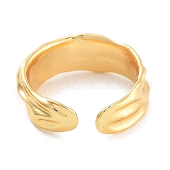 Rack Plating Brass Open Cuff Rings&nbsp;RJEW-Z059-04G