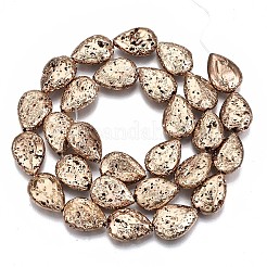 Electroplated Natural Lava Rock Bead Strands&nbsp;G-T131-87LG