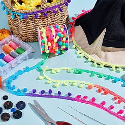 20 Yards Gradient Color Polyester Tassel Lace Trim&nbsp;OCOR-PH0001-93