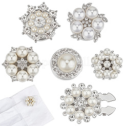 6Pcs Alloy Rhinestone Cufflinks&nbsp;JEWB-PH01307