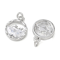 SHEGRACE Brass Clear Cubic Zirconia Pendants&nbsp;XGRQ3K103-544P