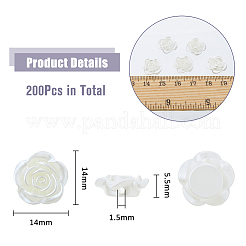 200Pcs ABS Imitation Pearl Beads&nbsp;OACR-DC0001-26