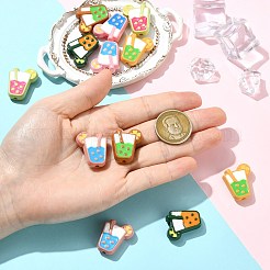 12Pcs 6 Colors Hand-Drawn Acrylic Enamel Beads&nbsp;OACR-CJ0002-74