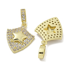 Rack Plating Brass Micro Pave Cubic Zirconia Pendants&nbsp;KK-E114-04G-03