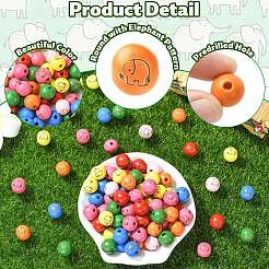Engraving Wood Beads&nbsp;WOOD-CJZ0001-02