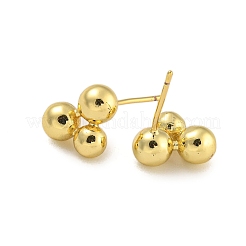 Rack Plating Round Brass Stud Earrings&nbsp;EJEW-C116-01G