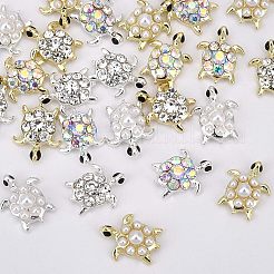 24Pcs 6 Styles Tortoise Zinc Alloy Cabochons&nbsp;MRMJ-OC0002-86