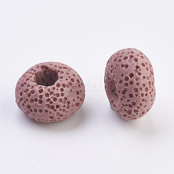 Natural Dyed Lava Rock European Beads&nbsp;G-E477-A