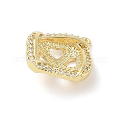 Brass Micro Pave Cubic Zirconia Pendant Bails&nbsp;KK-L214-04G