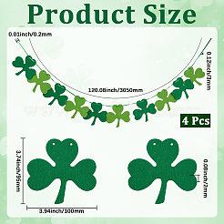 4 Bag Felt Clover Hanging Banner for Saint Patrick's Day Decoration&nbsp;AJEW-CY0002-43
