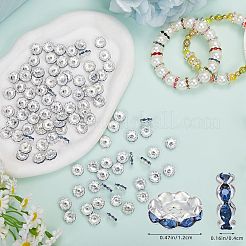 120Pcs Brass Rhinestone Spacer Beads&nbsp;RB-SZ0001-07A