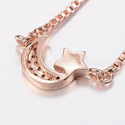 Adjustable Brass Micro Pave Cubic Zirconia Bolo Bracelets&nbsp;BJEW-J180-19
