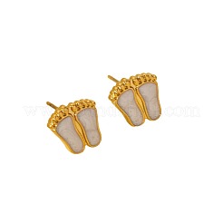 304 Stainless Steel Exaggerated Footprint Stud Earrings&nbsp;BU6703-2