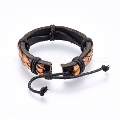 Braided Leather Cord Bracelets&nbsp;BJEW-F347-12