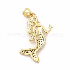 Rack Plating Brass Cubic Zirconia Pendants&nbsp;KK-G456-16G