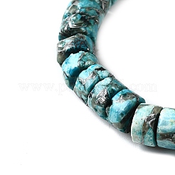 Synthetic Silver Line Turquoise Beads Strands&nbsp;G-L617-F03-3x6mm