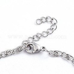 Tarnish Resistant 304 Stainless Steel Lumachina Chain Bracelets&nbsp;BJEW-L673-013-P
