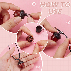DIY Wooden Acorn Pendant Necklace Making Kit&nbsp;DIY-WR0004-57